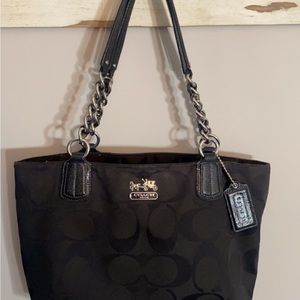 Coach handbag with chain straps